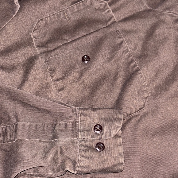 Dickies Brown Casual Button Down Shirt - Picture 7 of 7